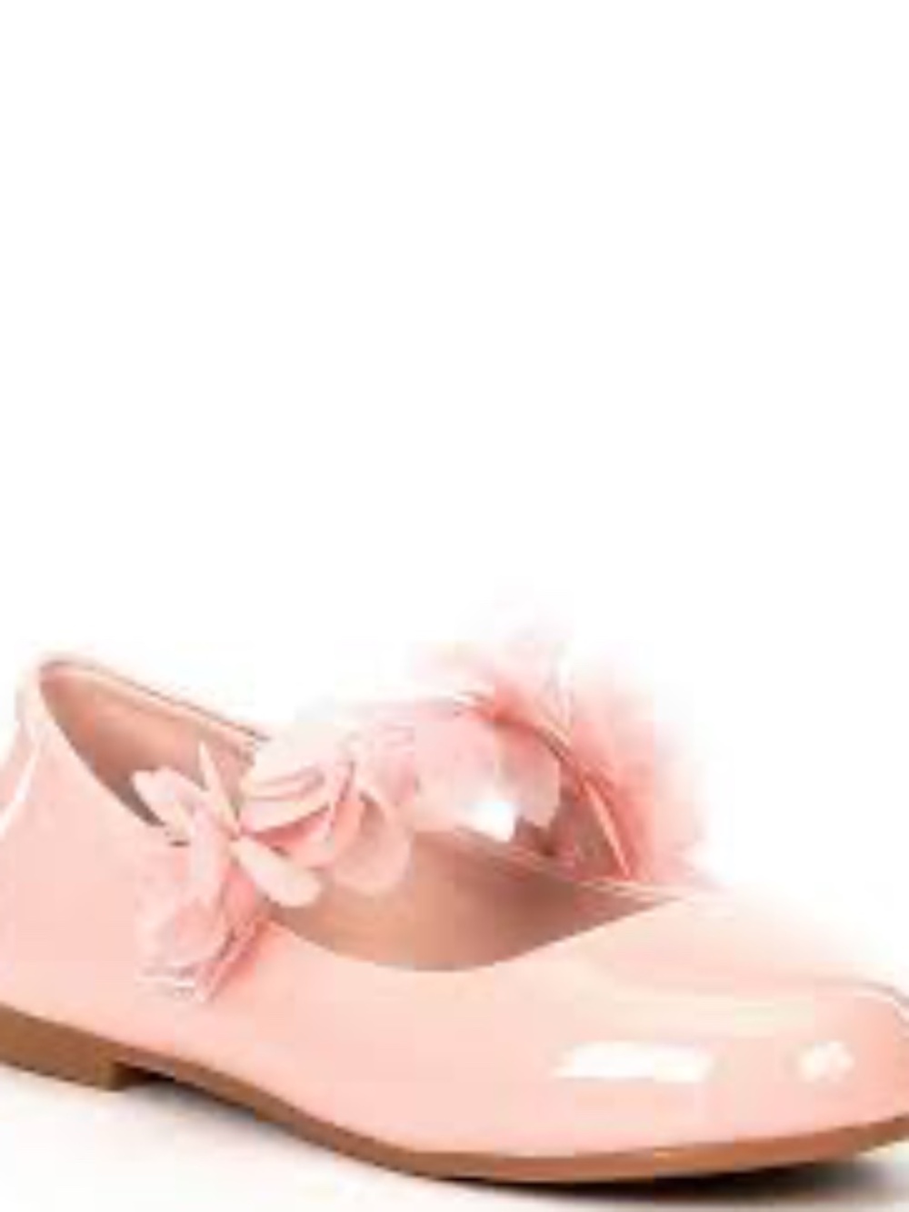 Copper Key Girls' Blossom Chiffon Patent Floral Mary Jane Flats (Toddler)